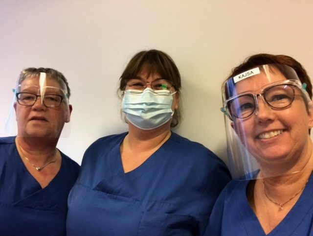 Tre medarbejdere fra Sclerosehospitalet i Haslev
